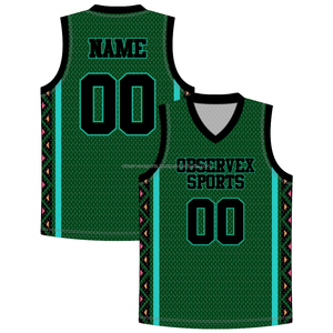 Camiseta de Baloncesto Personalizada, Reversible, Retro, para Hombre, Sublimada, Transpirable, Conjunto de Uniforme de Baloncesto - Product Image 1