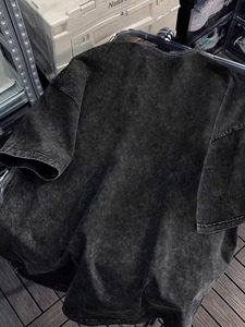 Camisetas de punto para hombre, 100% de alta calidad, estilo casual, con lavado ácido, las más vendidas, ligeras, suaves, de ajuste holgado y cuello redondo. - Product Image 2