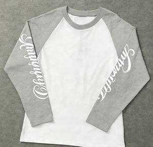 T-shirt streetwear personnalisé 100% coton DTG, patchwork deux pièces, coupe raglan, manches longues, t-shirt à manches longues pour homme, tee-shirt pour homme - Product Image 3