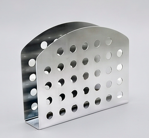 Elegante Servilletero de Acero Inoxidable con Acabado Plateado para Decoración de Escritorio de Oficina, Utensilios de Cocina y Uso en Mesa - Product Image 1