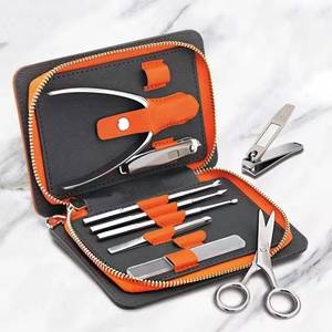 7 In 1 Stainless Steel Nail <b>Kit</b> With Clipper Scissors And Tools For <b>Manicure</b> Portable Bag Set Adult Classic Style - Product Image 3