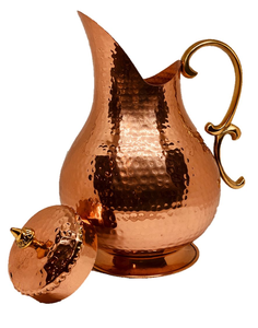 Jarra de Cobre de Diseño Simple, Jarra de Agua Tradicional de Cobre de la India - Product Image 5