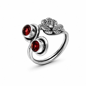 Designer 925 Sterling <b>Silver</b> <b>Garnet</b> <b>Ring</b> Natural Gemstone Jewelry January Birthstone Gift for Women - Product Image 1