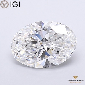 เพชร CVD ทรงรี 5.00 กะรัต คุณภาพสูงสุด พร้อมใบรับรอง IGI ความใส VVS1 สี D สำหรับแหวนโซลิแทร์ทันสมัย - Product Image 1