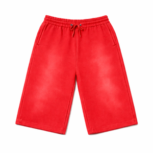 Heavyweight Mens Acid Washed Shorts Vintage Blanks Premium 100% Cotton Material Custom Logo Men Casual Washed Shorts - Product Image 2