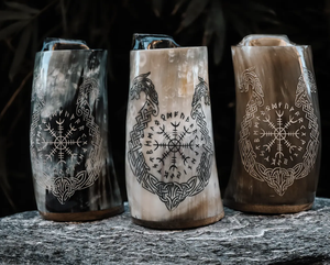 Taza de Cuerno de Búfalo Hecha a Mano con Logotipo Personalizado, Taza de Cuerno Ecológica para Beber, Taza de Café - Product Image 3