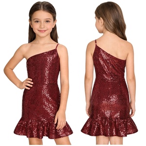 8-14 <b>Kids</b> Girls Mini Dress Bodycon Dress <b>Party</b> Gown For Birthday Wedding <b>Parties</b> Pageant Latest Children Dress Designs Wholesale - Product Image 2