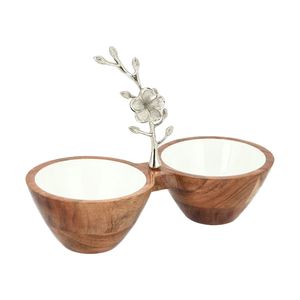 Plateau de service à olives en acier inoxydable de luxe à 3 niveaux, bols décoratifs martelés pour noix et snacks, pour la vaisselle des hôtels de luxe - Product Image 3