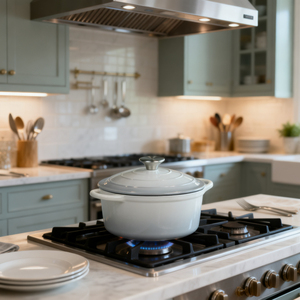 Family Size Dutch Oven <b>Pot</b> With Heavy Duty Enameled Cast Iron Body Excellent Heat Distribution Scratch Resistant - Product Image 5