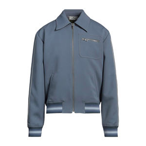 Chaqueta Varsity de Invierno de Alta Calidad, 100% Algodón, Forro de Lana, Cuello Alto, Cremallera Frontal, Bolsillo de Parche, Bordado, Ecológica - Product Image 1