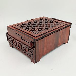 Caja de joyería rústica de madera hecha a mano, estuche de almacenamiento de joyas, regalo asequible para mujeres y niñas de AALIYAN IMPEX - Product Image 5