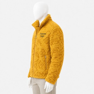 Premium <b>Men's</b> Sherpa <b>Jacket</b> <b>Warm</b> Fleece Lined Casual Outerwear with Custom Logo OEM Service OEM Size Private Label Manufacturer - Product Image 2