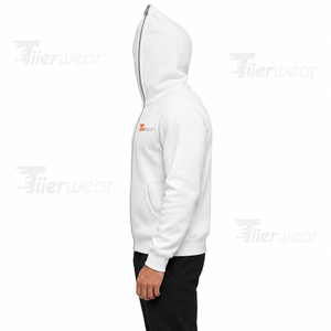 <b>Men</b> <b>White</b> Full Zip Hoodie Cotton Fleece Casual Streetwear Hooded <b>Sweatshirt</b> Regular Fit Autumn Wear Zipper Hoodies for <b>men</b> - Product Image 3