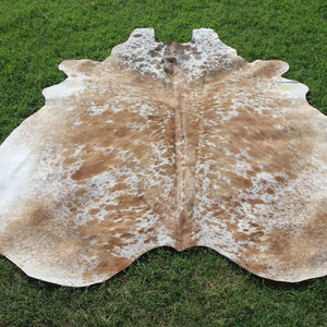 Alfombra de piel de vaca auténtica con pelo natural, tapete de cuero de vaca para sala de estar, dormitorio, decoración moderna para el suelo interior. - Product Image 5