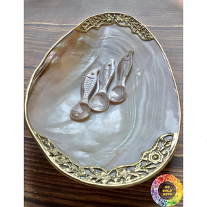 New Arrival Luxurious Caviar Sea Shell Plate High Quality Cheap Price Mother of Pearl Dish for Food Display - CARYLN - Product Image 1