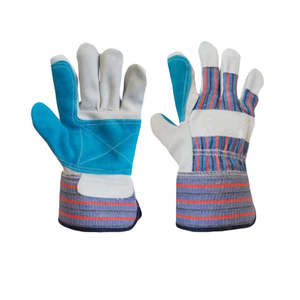 Gants de sécurité industriels en cuir de vachette à double paume certifiés CE, résistants à la chaleur et aux coupures, pour le soudage et les travaux de construction - Product Image 6