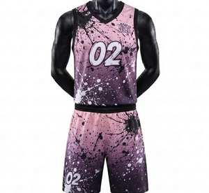 Ensemble de maillot de basket-ball blanc pour femme, impression par transfert thermique, col rond, sans manches, évacuation de l'humidité, coupe athlétique - Product Image 3