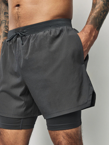 2 In 1 Shorts Double <b>Layers</b> Customized Shorts Summer Workout Shorts Hot Selling Trendy Fashion Shorts Swimming OEM Shorts - Product Image 5