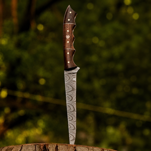Cuchillo de Filetear Ambidiestro Moderno Hecho a Mano con Hoja de Acero de Damasco de 7 Pulgadas y Mango de Madera, Apto para Lavavajillas - Product Image 5