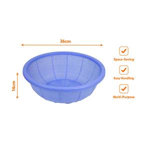 Wide Plastic Vegetable Washing Basket Heavy Duty Fruit Colander Bowl Deep Food Rinse Basin Space Saving <b>Kitchenware</b> - Product Image 2