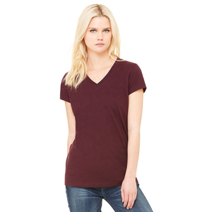 Opciones de colores personalizadas y prendas básicas elegantes para mujer, camisetas con cuello en V para tiendas de moda y uso diario, un look moderno y duradero. - Product Image 1