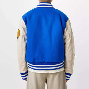 Custom High Quality <b>Fleece</b> Blank Bomber Sport Fall Plain Baseball Jackets <b>Mens</b> <b>Black</b> Varsity Jacket Women Jacket for man - Product Image 4