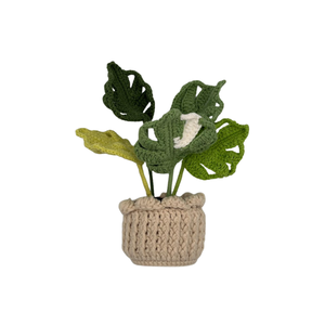 Vente en gros de décorations florales au crochet faites à la main, thème fleurs en pot, poupée tournesol Amigurumi en fil, cadeau mignon - Product Image 3