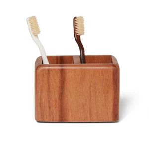 Handmade Wooden Toothbrush Holder Bamboo <b>Wood</b> <b>Bathroom</b> <b>Accessories</b> Eco Friendly Toothbrush Storage Stand - Product Image 1