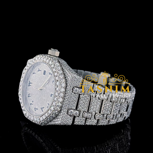 Premium TASNIM JEWELLERY Stainless Steel <b>Coin</b> Moissanite Diamond Quartz ETA Movement Vintage Analog Sport Business Fashion Watch - Product Image 3