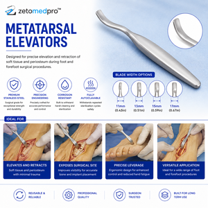 Elevateurs métatarsiens 11mm 13mm 15mm 17mm Largeurs de lame ZETOMEDPRO - Product Image 6
