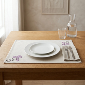 Artisan Cotton Table Mat | Handmade Dining <b>Placemat</b> for Hotel Restaurant | Wholesale Durable Washable Reusable Eco Friendly Mat - Product Image 1