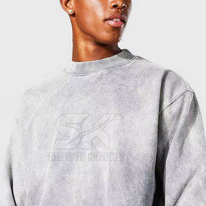 Sudadera de Invierno con Lavado Ácido, Sudadera de Color Sólido con Lavado Ácido, Ropa de Moda, Sudadera con Lavado Ácido - Product Image 5