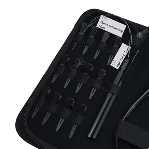Black Hair Extension tools Application Kit with 7 Inch Beads Removal Plier 12pcs Sectioning Clips thread Loop Tool Pulling Hook - Product Image 4
