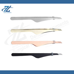 Pince à épiler légère en acier inoxydable de qualité supérieure, à pointe inclinée pour cils et sourcils, idéale pour l'épilation et les outils de maquillage - Product Image 5