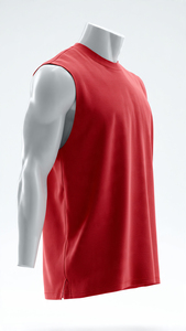 Nouveauté : T-shirts sans manches pour hommes en coton et polyester, prix de gros abordable, lavables - Product Image 3