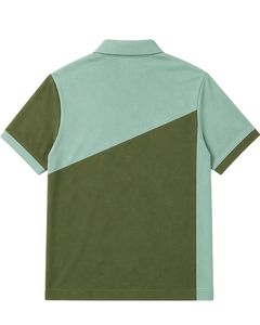 Camiseta Polo Personalizada Verde Menta y Oliva para Hombre, Manga Corta, Informal, Deportiva, para Golf, Transpirable, Diseño de Bloques de Color para Verano - Product Image 2