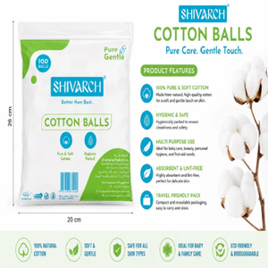 Bolas de Algodón Blancas Gentle Touch, Paquete de 100, Algodón Suave y Absorbente de Primera Calidad para Belleza, Cuidado Personal, Uso Médico y Cuidado del Bebé - Product Image 1