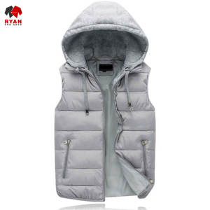 Gilet matelassé pour homme de qualité supérieure, tissu confortable et respirant avec logo personnalisé, col à capuche - Product Image 5