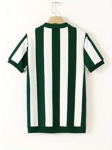 Camiseta Polo a Rayas Personalizada al por Mayor, Manga Corta, Informal, Ropa de Verano para Hombre, Fabricante de Ropa al por Mayor OEM ODM - Product Image 2