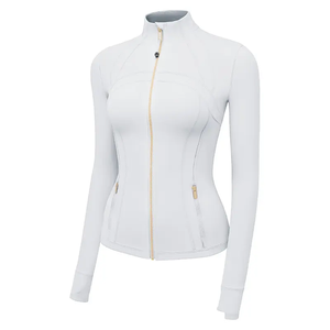Hot Selling New Best-Selling Women <b>Yoga</b> <b>Jacket</b> Long-Sleeved Comfortable Breathable Knitted Cotton Sports Autumn - Product Image 5