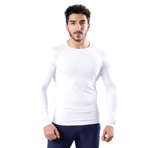 Men Plain <b>Long</b> <b>Sleeve</b> <b>Compression</b> <b>Shirt</b> O Neck Quick Dry Tight Fit Base Layer Training Top Custom OEM Wholesale Manufacturer B2B - Product Image 6