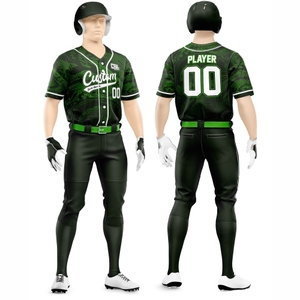 Custom Made Logo Best Quality Screen Printing Breathable Fabric Baseball Uniform Hot Selling <b>Puff</b> Printing Baseball Uniform - Product Image 1