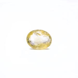 Loose 3.98 Carat Premium Yellow Sapphire Oval Cut Gemstone for Fine Jewelry - Product Image 1