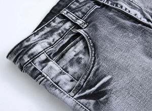 Pantalones de mezclilla para hombre, jeans ajustados, rasgados, elásticos, estilo moderno y reparable - Product Image 3