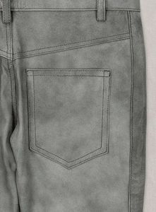 Jeans de Motociclista de Cuero Gris Harbor - Product Image 5