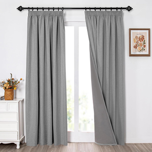 Cortinas Opacas Modernas de Lino Natural (30%) y Poliéster (70%) con Ojales, Gruesas, para Todas las Estaciones, 2 Paneles, para Ventanas del Hogar y Sala de Estar - Product Image 4
