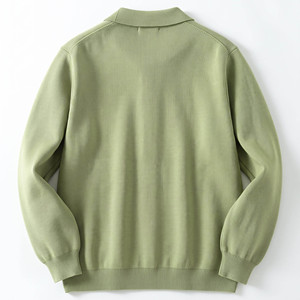 Winter <b>Men's</b> Knit <b>Cardigan</b> Sweater Luxury Button-Down Sweater Casual <b>Long</b> Sleeve Lapel Solid Color Streetwear Pocket - Product Image 4