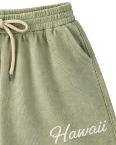 Ensemble deux pièces pour femme, débardeur court côtelé vert sauge et short, imprimé Hawaï, sans manches, col rond, tenue décontractée d'été, personnalisable - Product Image 6