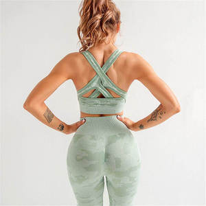 Ensemble de yoga respirant grande taille pour femme, soutien-gorge de sport sans couture à maintien moyen, 100 % coton, 2 pièces - Product Image 3