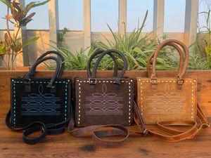 Haute qualité botte point daim cuir Mini sacs fourre-tout sac à main de luxe en cuir véritable élégant sac à bandoulière pour les femmes à la mode - Product Image 4